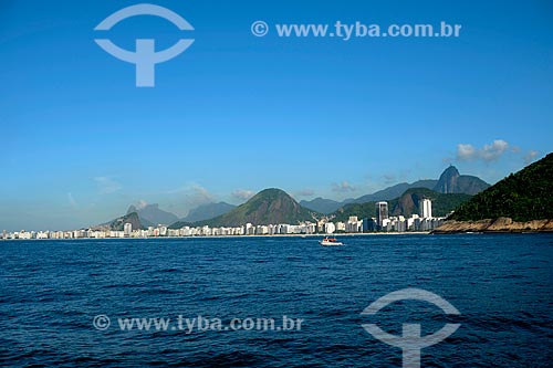  Subject: Copacabana Beach with Christ,  Pedra da Gavea and Dois Irmaos Mountain in the background / Place: Rio de Janeiro - Brazil / Date: 04/2010 