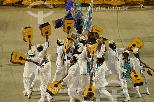  Subject: Unidos de Vila Isabel Samba School during parade - Rio de Janeiro carnival  / Place:  Rio de Janeiro city - Rio de Janeiro state - Brazil  / Date: 02/2010 