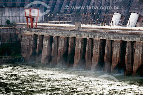  Subject: External view of the turbines of Itaipu Hidroelectric Dam  / Place:  Parana River - Border between Brazil and Paraguai  / Date: 06/2009 