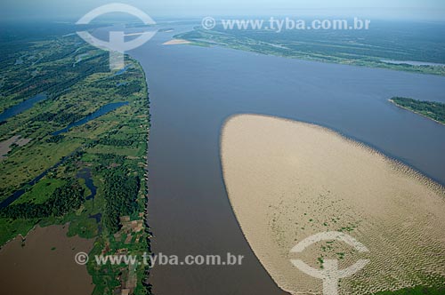  Subject: Aerial view of a sandbank at the Solimoes river, during the dry season  / Place:  Amazonas state - Brazil  / Date: 11/2007 