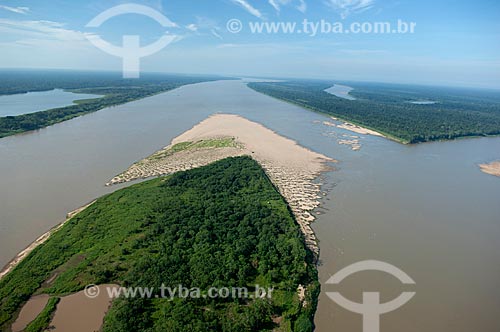  Subject: Aerial view of an Island in the Madeira river and its lowlands  / Place:  Borba municipality - Amazonas state - Brazil  / Date: 11/2007 