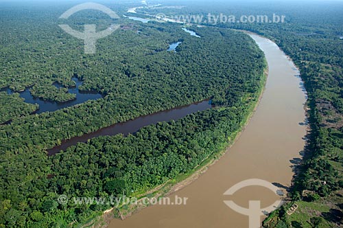  Subject: Aerial view of the Madeirinha river, and lowland lakes with different colors of water  / Place:  Northeast of the Borba municipality - Amazonas state - Brazil  / Date: 11/2007 