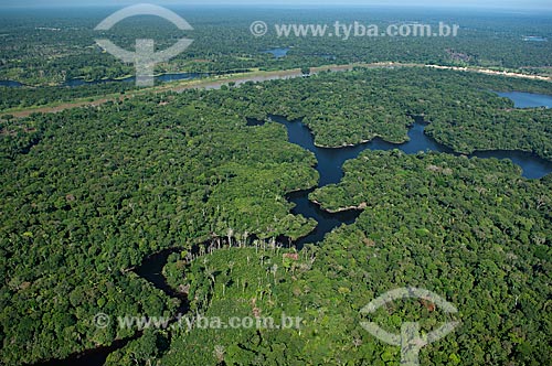  Subject: Aerial view of the Madeirinha river, and lowland lakes with different colors of water  / Place:  Northeast of the Borba municipality - Amazonas state - Brazil  / Date: 11/2007 