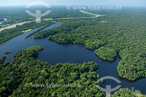  Subject: Aerial view of the Madeirinha river, and lowland lakes with different colors of water  / Place:  Northeast of the Borba municipality - Amazonas state - Brazil  / Date: 11/2007 