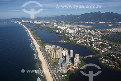  Subject: Aerial view of the Barra da Tijuca beach, with Recreio in the background / Place: Rio de Janeiro city - Rio de Janeiro state - Brazil / Date: 11/2009 