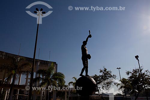  Statue of the Bellini in front of Maracanã stadium   - Rio de Janeiro city - Brazil