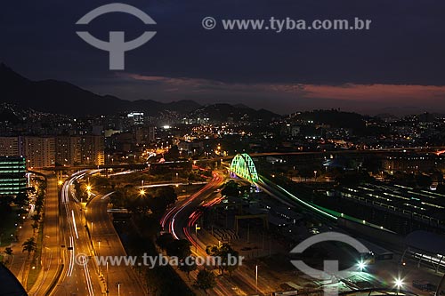  Subject: Night air of Rio de Janeiro, with the highlight of the viaduct and subway viaduct seamen. / Place: Rio de Janeiro -Rio de Janeiro - Brazil / Date: 02/08/2010 