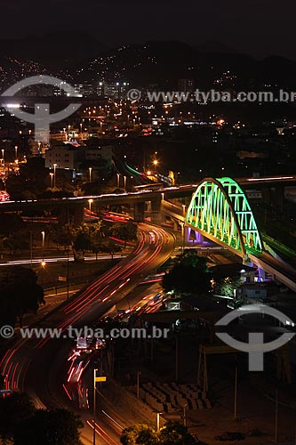  Subject: Night air of Rio de Janeiro, with the highlight of the viaduct and subway viaduct seamen. / Place: Rio de Janeiro -Rio de Janeiro - Brazil / Date: 02/08/2010 