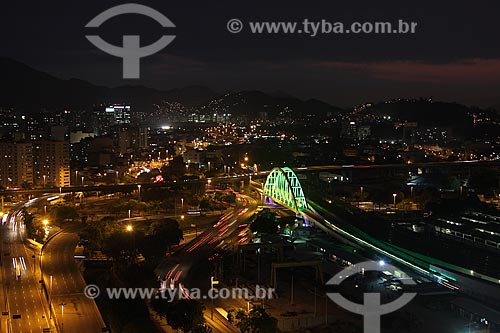  Subject: Night air of Rio de Janeiro, with the highlight of the viaduct and subway viaduct seamen. / Place: Rio de Janeiro -Rio de Janeiro - Brazil / Date: 02/08/2010 