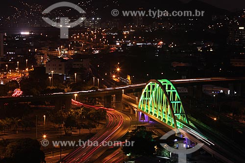  Subject: Night air of Rio de Janeiro, with the highlight of the viaduct and subway viaduct seamen. / Place: Rio de Janeiro -Rio de Janeiro - Brazil / Date: 02/08/2010 