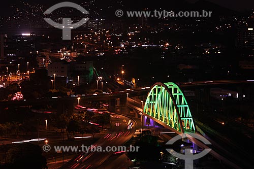  Subject: Night air of Rio de Janeiro, with the highlight of the viaduct and subway viaduct seamen. / Place: Rio de Janeiro -Rio de Janeiro - Brazil / Date: 02/08/2010 