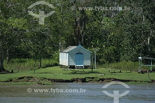  Subject: Chapel of the riverine population in the margin of the Amazonas River  / Place:  Amazonas state - Brazil  / Date: 06/2010 