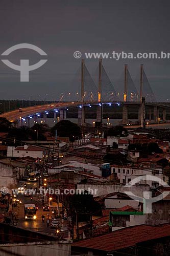  Subject: View of the Governador Joao Alves bridge witch connects Aracaju city and Santa Luzia island  / Place:  Aracaju city - Sergipe state - Brazil  / Date: 07/2010 