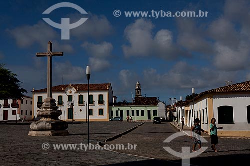  Subject: Cross (1658) in the Sao Francisco square (Heritage of Humanity since august 1st of 2010) in the city of Sao Cristovao  / Place:  Sao Cristovao city - Sergipe state - Brazil  / Date: 07/2010 