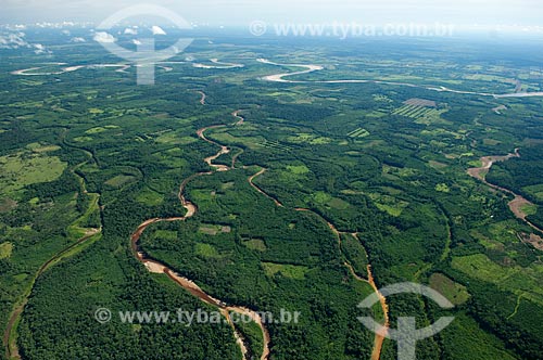  Subject: Aerial view of the Ichilo River and Bolivian Yungas rainforest at Amboro National Park  / Place:  Santa Cruz Department - Bolivia  / Date: 03/2008 