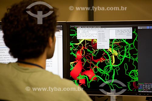  Subject: Images of proteins in the bio informatics laboratory of the INCA - National Cancer Institute of Brazil  / Place:  Cruz Vermelha Square - Rio de Janeiro city - Rio de Janeiro state - Brazil  / Date: 09/2010 