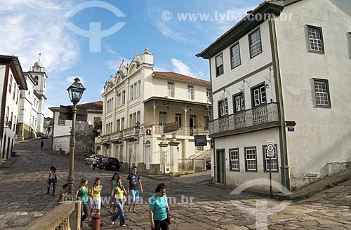 Subject: View of the commercial and historical zone of Diamantina city, with the cathedral in the background  / Place:  Diamantina city - Minas Gerais state - Brazil  / Date: 12/2009 