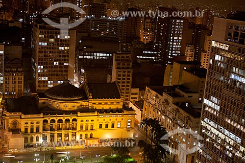  Subject: Aerial view highlighting the municipal theater  / Place:  Sao Paulo city - Sao Paulo state - Brazil  / Date: 04/10/2010 