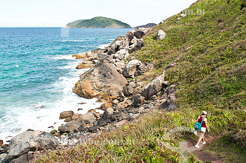  Subject: Trekking trail on the cliff that separates Santinho Beach from Mocambique Beach / Place: Florianopolis - Santa Catarina state (SC) - Brazil / Date: 14/11/2010 