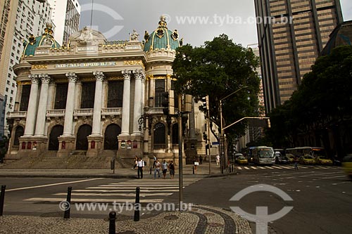  Subject: Facade of the Municipal Theater of Rio de Janeiro  / Place:  Cinelandia - Rio de Janeiro city - Brazil  / Date: 12/2010 