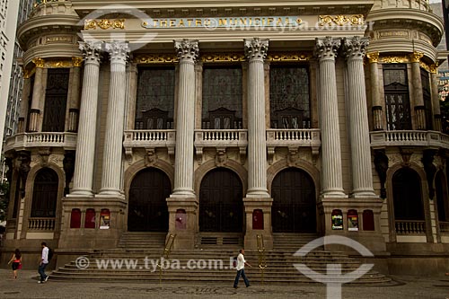  Subject: Facade of the Municipal Theater of Rio de Janeiro  / Place:  Cinelandia - Rio de Janeiro city - Brazil  / Date: 12/2010 
