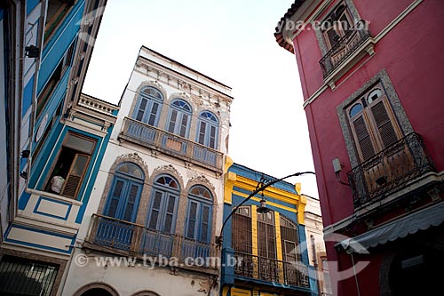  Subject: Houses of the Comercio Street  / Place:  Praca XV de Novembro (XV Square) - Rio de Janeiro city - Brazil  / Date: 11/2010 