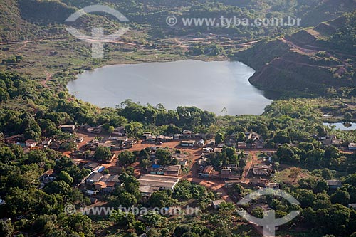 Subject: Lake covering the former Serra Pelada mine, where thousands of prospectors gathered gold in the 80`s  / Place:  Serra Pelada - Para - Brazil  / Date: 27/10/2010 