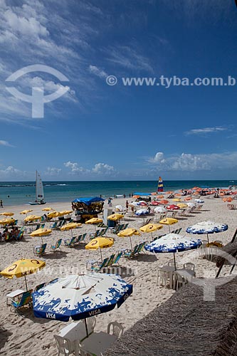  Subject: Beach tents in the Frances beach  / Place:  South shore of Maceio city - Alagoas  / Date: 2011 