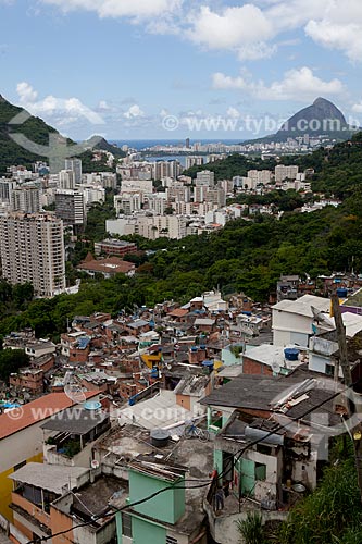  Subject: Humaita and Lagoa neighborhoods viewed from the Santa Marta slum  / Place:  Rio de Janeiro city - Brazil  / Date: 2011  