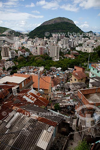  Subject: Humaita neighborhood viewed from the Santa Marta favela  / Place:  Rio de Janeiro city - Brazil  / Date: 2011  