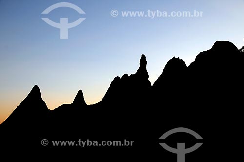  Subject: Silhouette of the Dedo de Deus peak and the Orgaos Ridge - Atlantic Forest - Mountainous region of Rio de Janeiro  / Place:  Teresopolis - Rio de Janeiro state - Brazil  / Date: 08/2010 
