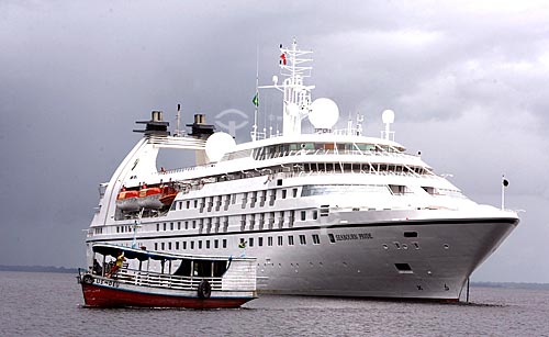  Subject: Cruise Ship in the Negro River  / Place:  Manaus city - Amazonas state - Brazil  / Date: 2010 