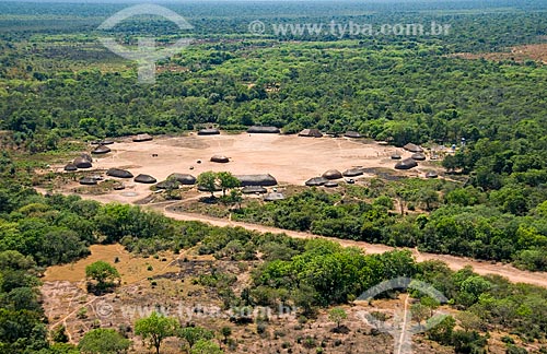 Aerial view of the Awia Kalapalo village - Xingu Indian Park  - Querencia vity - Mato Grosso state (MT) - Brazil