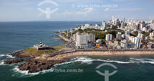  Subject: Aerial view of the Farol da Barra (Barra lighthouse)  / Place:  Salvador city - Bahia state - Brazil  / Date: 01/2011 