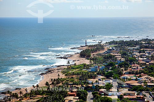  Subject: Aerial view of Salvador city, with the Itapoa Lighthouse in the background  / Place:  Salvador city - Bahia state - Brazil  / Date: 01/2011 