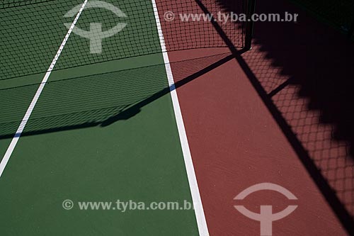  Subject: Detail of a tennis court  / Place:  Rio de Janeiro state - Brazil  / Date: 02/2011 