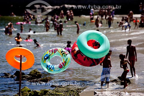  Inflatable floats in the Urca Beach  - Rio de Janeiro city - Brazil