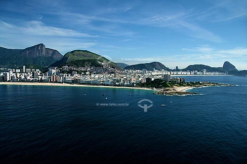  Subject: Aerial view of the neighborhoods of Ipanema and Arpoador / Place:  Rio de Janeiro city - Brazil  / Date: 02/2011 