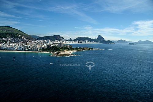  Subject: Aerial view of the neighborhoods of Ipanema and Arpoador, with Copacabana in the background  / Place:  Rio de Janeiro city - Brazil  / Date: 02/2011 