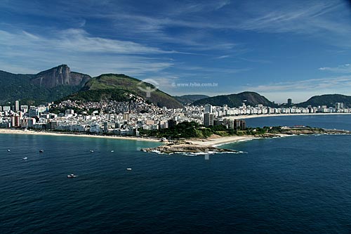  Subject: Aerial view of the neighborhoods of Ipanema and Arpoador, with Copacabana in the background  / Place:  Rio de Janeiro city - Brazil  / Date: 02/2011 