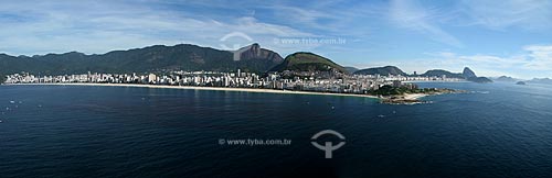  Subject: Aerial view of the neighborhoods of Ipanema, Leblon and Arpoador / Place:  Rio de Janeiro city - Brazil  / Date: 02/2011 