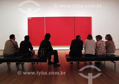  Subject: Inside the MoMa - Museum of Modern Art of New York - Abstract Paint by Barnett Newman / Place: New York city - United States of America - USA / Date: 09/2009 