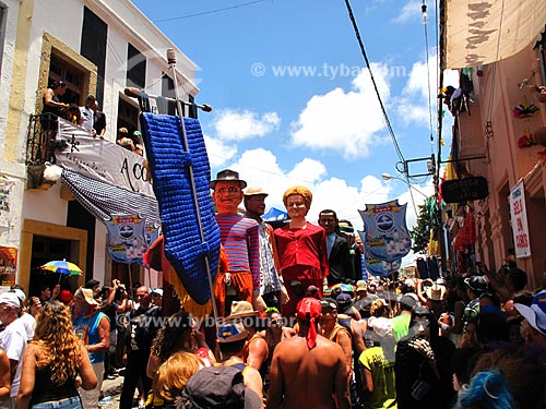  Subject: Olinda Puppets - street carnival - historical center / Place: Olinda city - Pernambuco state - Brazil  / Date: 03/2011 