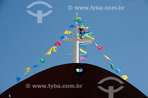  Subject: Flags adorn the ship mast Abreu Lima / Place: Rio de Janeiro city - Rio de Janeiro state - Brazil  / Date: 11/2009 