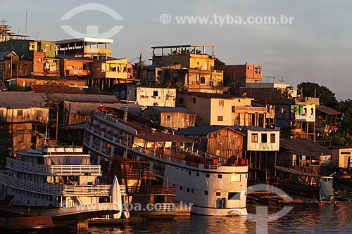  Subject: Boats moored at the riverside / Place: Educandos - Manaus city - Amazon state - AM - Brazil / Date: 03/2011 