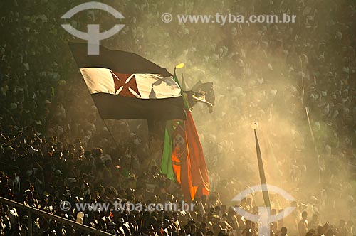  Subject: Soccer fans of the Forca Jovem of Vasco during match against Botafogo in the Guanabara Cup final  / Place: Rio de Janeiro city - Rio de Janeiro state - Brazil  / Date: 02/2010 