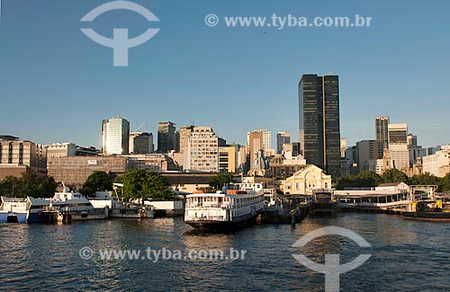  Subject: Praça XV ferry port with city center in the background / Place: Rio de Janeiro city  -  Rio de Janeiro state  -  Brazil / Date: 02/2011 