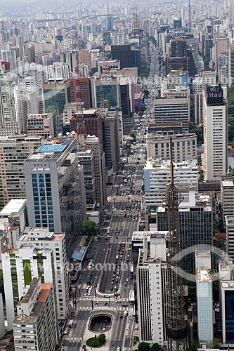  Subject: Aerial view of Paulista Avenue  / Place: Sao Paulo city - Sao Paulo state (SP) - Brazil / Date: 03/2011 