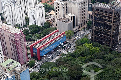  Subject: Aerial view of MASP - São Paulo Museum of Art / Place: Sao Paulo city - Sao Paulo state (SP) - Brazil / Date: 03/2011 