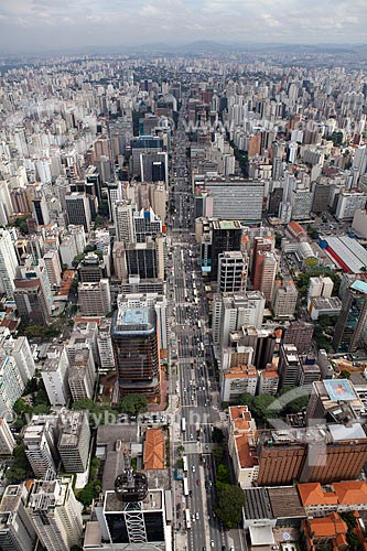  Subject: Aerial view of Paulista Avenue / Place: Sao Paulo city - Sao Paulo state (SP) - Brazil / Date: 03/2011 